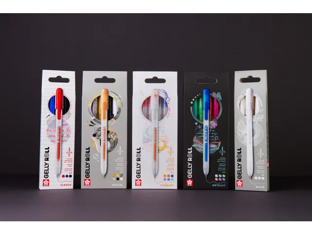 Gelschrijver Sakura Gelly Roll Classic 08 klikfunctie set à 3 wit