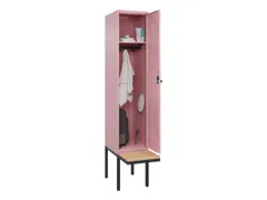 locker met bank,HxBxD 2120x400x815mm,1vak,vak B 400mm,draaigrendel