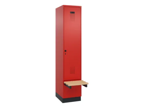locker met bank,HxBxD 1950x400x815mm,1vak,vak B 400mm,draaigrendel