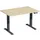 Elektrisch ihv bureau,HxBxD 730-1230x1200x800mm,blad esdoorn