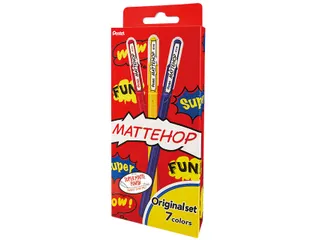 Gelschrijver Pentel K110 Mattehop Fun Original medium assorti blister - 2