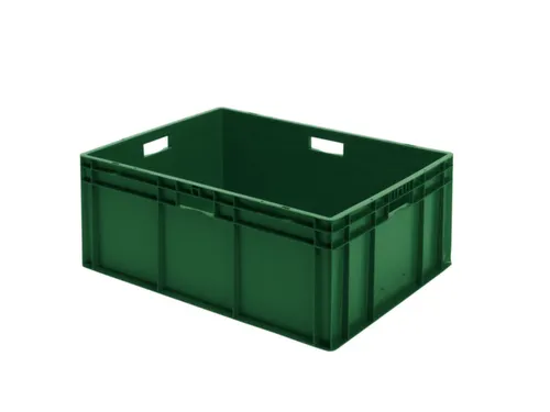 Euronorm Stapelkrat 320x800x600mm 127l Wanden/bodem Gesloten Groen