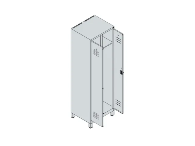 locker voor scheiding van kleding,HxBxD 1950x600x500mm,2vak