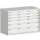 ladekast HxBxD 900x1300x750mm 6laden romp RAL7035 front RAL7035