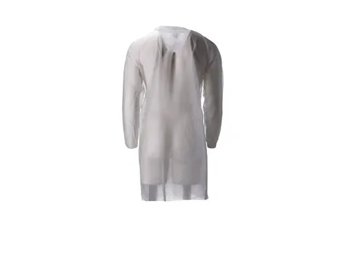 pp non woven bezoekersjas wit maat XXL 30gr drukknopen 100 Stuks