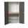 Systeemkast 2000x1050x550mm 1xlegbord 2laden RAL7035+RAL7016