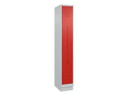 Z-garderobekast,HxBxD 1950x300x500mm,vak B 150/300mm,cil.-slot,sokkel