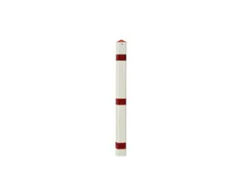 Afzetpaal Vierkant 70x70mm Vast Te Betonneren Spitse Kop Wit/Rood