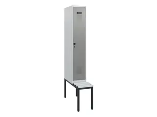 locker met bank,HxBxD 1950x300x815mm,1vak,vak B 300mm,draaigrendel - 2