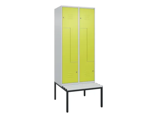 Z-garderobekast,HxBxD 2120x800x815mm,4vak,vak B 400mm,cil.-slot