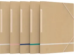 elastomap A4, karton, naturel assorti, 5 stuks