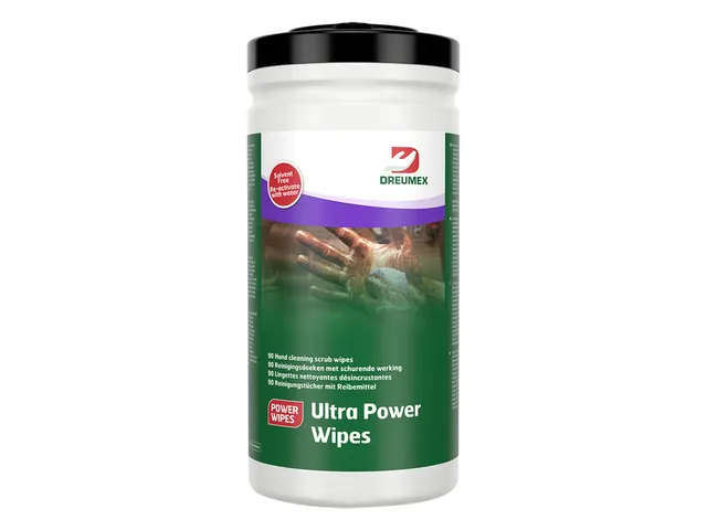 Reinigingsdoek Dreumex Ultra Power Wipes bus 90 stuks wit