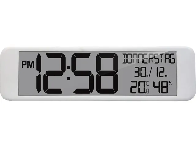 Digitale wandklok Technoline WS 8120 440x120x30mm wit XXL