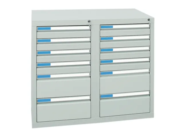 ladekast HxBxD 900x1000x500mm 12laden vergrendeling RAL7035