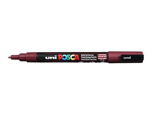Verfstift Posca PC3M Fijne punt 0,9-1,3mm Wijnrood