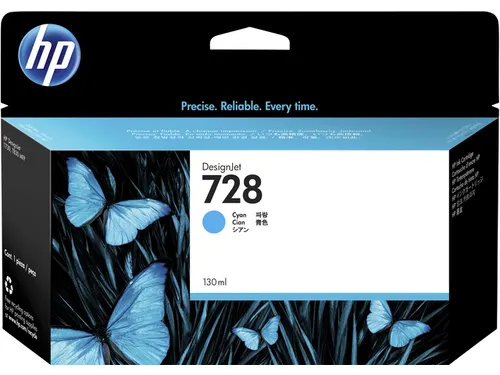 Inktcartridge HP F9J67A 728 blauw