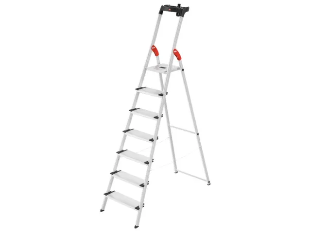 veiligheidsladder,eenzijdig,7 XXL treden,Stand H 1,5m,balk L 2,33m