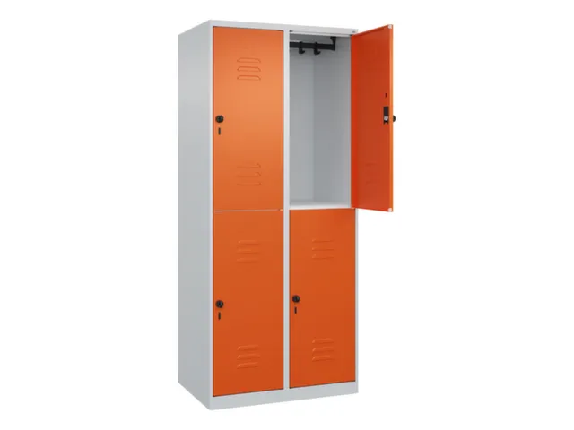 dubbeldekse locker,HxBxD 1850x800x500mm,2x2vak.,vak B 400mm