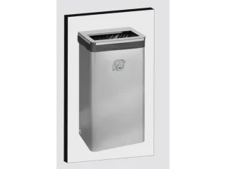 RVS afvalbakken,40l,HxBxD 600x310x220mm,wand/staander,romp RVS - 3