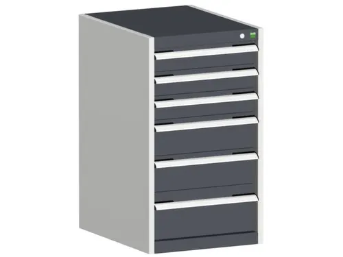 ladekast HxBxD 900x525x525mm 6laden romp RAL7035 front RAL7016