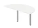aanbouwtafel,i.h.v.,HxBxD 720-840x1600x800mm,halfrond,Bl-wit