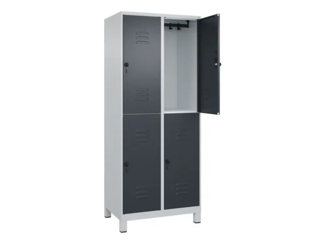 dubbeldekse locker,HxBxD 1950x800x500mm,2x2vak.,vak B 400mm