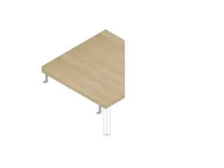 koppelelement voor bureau,90 °,HxBxD 730x840x840mm,v. sledeframe - 1