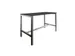 Table Haute Domino Basic hauteur fixe 120x80 ombre bois/noir