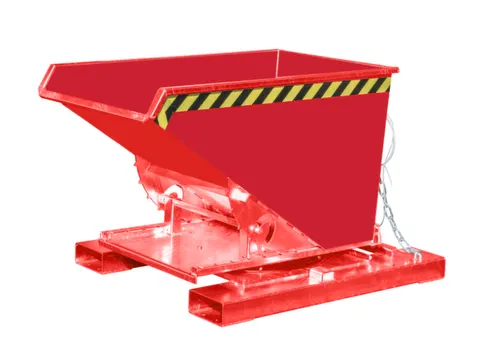 3-zijdig Kantelende Kiepbak 0.30m³ Hxbxd 890x1010x1260mm Rood