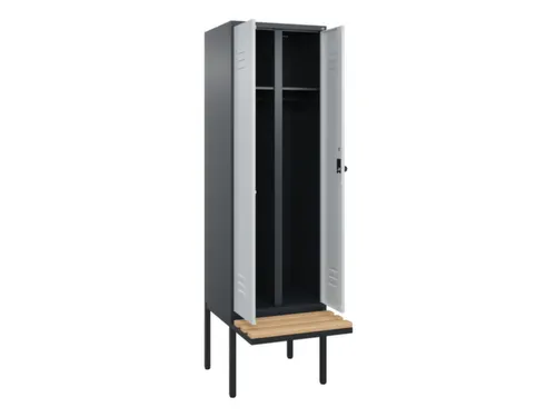 locker voor scheiding van kleding,HxBxD 2120x600x815mm,2vak