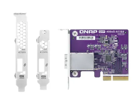 QNAP QXP-400ES-A1164, PCIe, Mini-SAS, Low-profile, PCIe 3.0, Blauw, NA
