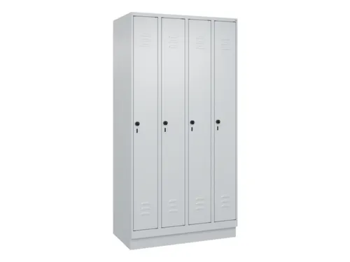 locker,HxBxD 1950x1000x500mm,4vak,vak B 250mm,draaigrendel,sokkel