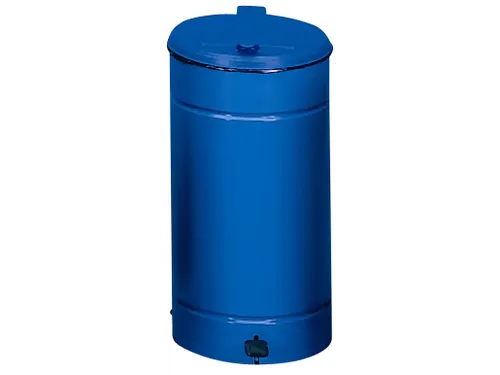 afvalverzamelaar,1x70l,HxØ 700x450mm,klemring,romp staal RAL5010