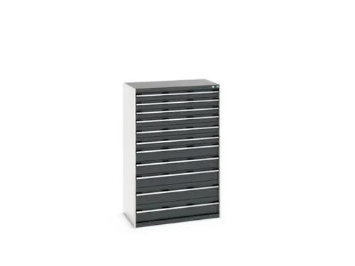 ladekast HxBxD 1600x1050x650mm 11laden RAL7035 front RAL7016