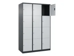 lockerkast,HxBxD 1850x1200x500mm,3x4vakken,vak B 400mm,cil.-slot