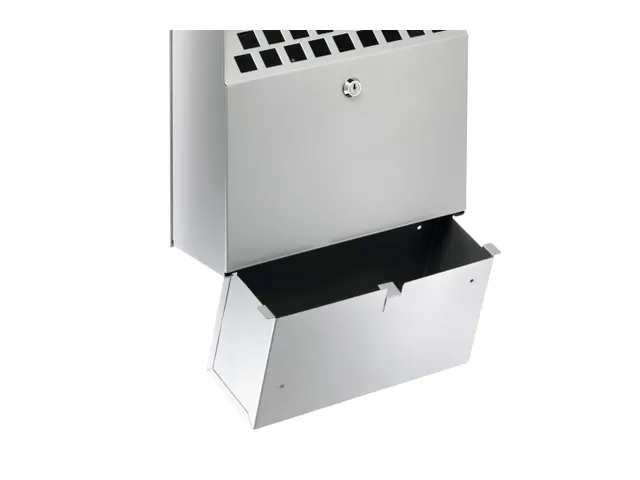 Cendrier Mural Durable 450x310x107mm Argent Métallique