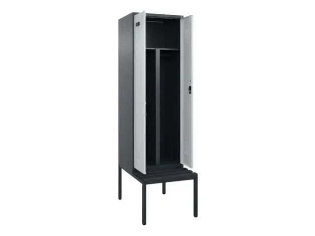 PBM-locker met bank,HxBxD 2120x600x815mm,2vak,vak B 300mm