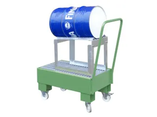 verrijdbare opvangbak,v. 1x60l vat,opvangvol. 61l,HxBxD 1075x500x940mm - 1