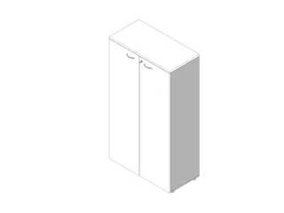Kantoorkast,3Xhouten Vloer,4Ordnerhoogte,Romp Aluminium,Front Wit - 1