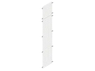 zijwand,v. inhaakstelling,HxD 2500x500mm,verzinkt,rooster,MW 50x50mm - 1