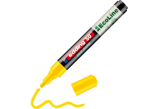 Paintmarker edding 50 EcoLine op waterbasis 2-3mm geel