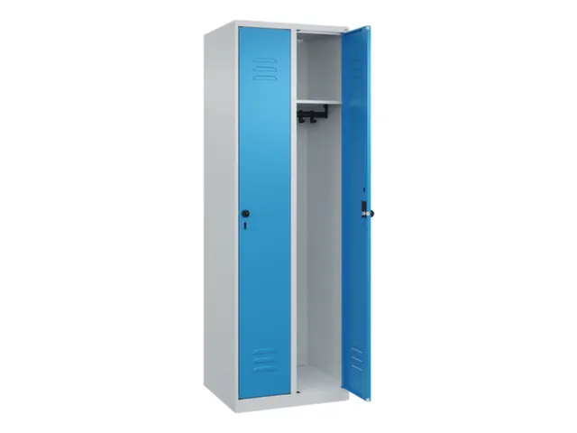 locker,HxBxD 1850x600x500mm,2vak,vak B 300mm,draaigrendel