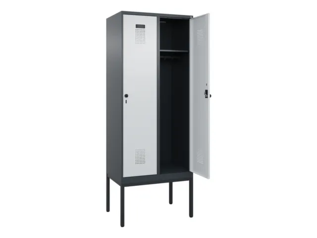 locker,HxBxD 2120x800x500mm,2vak,vak B 400mm,draaigrendel