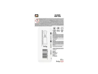 Secondelijm Pattex Classic mini trio tube 3x1gram op blister - 4