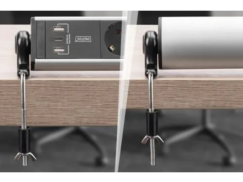 6-voudige kantoorstekkerdoos met 3x USB-poorten
