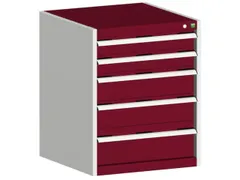 ladekast HxBxD 800x650x525mm 5laden romp RAL7035 front RAL3004