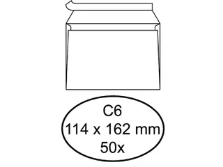 Envelop Quantore Bank C6 114x162mm 80gr Wit Zelfklevend - 1