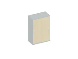Schuifdeurkast 1150x800x430mm Romp Lichtgrijs Decor Front Esdoorn