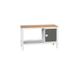 werkbank,HxBxD 930x1500x600mm,multiplexblad,4voeten,uitrusting: 1kast