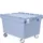 Mobiele Opslagbak Hoekig 453x800x600mm 114 liter Deksel Wielen Blauw